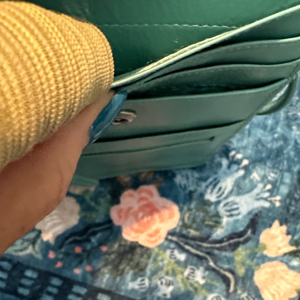 Elegant Teal Leather Phone Bag - Picture 5 of 5